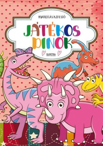 Játékos dinók - Matricás kifestő